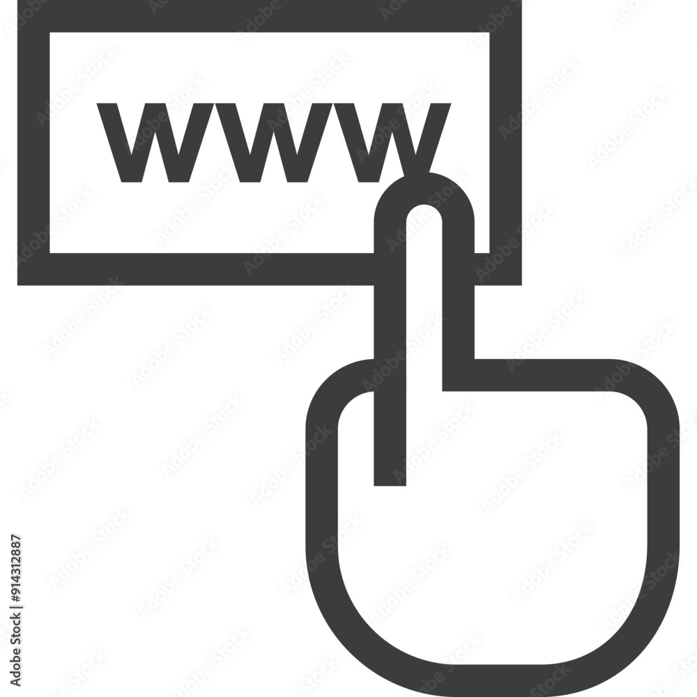 www, Internet Sign. Vector Icon www, Internet Sign. Vector Icon