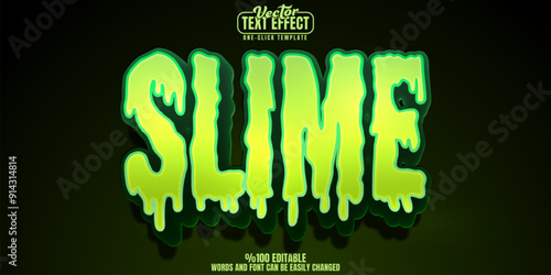 Slime editable text effect, customizable stinky and goo 3d font style