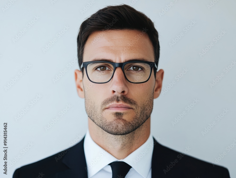 Professional male executive with a serious expression in formal attire. Professional male executive with a serious expression in formal attire.
