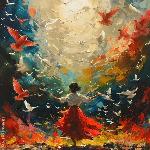 background with butterflies