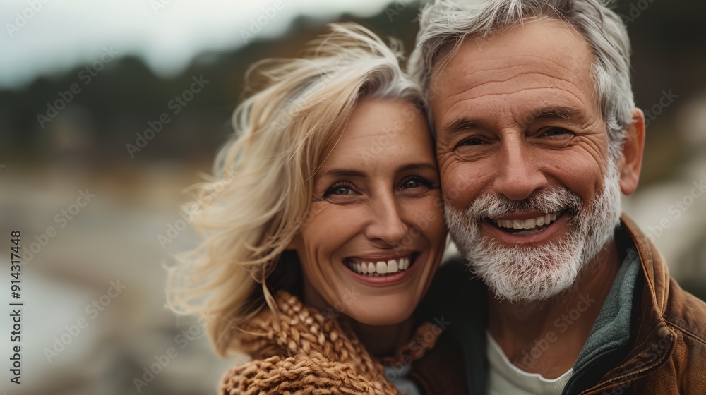 a man and a woman are smiling for the camera while they are embracing each other a man and a woman are smiling for the camera while they are embracing each other