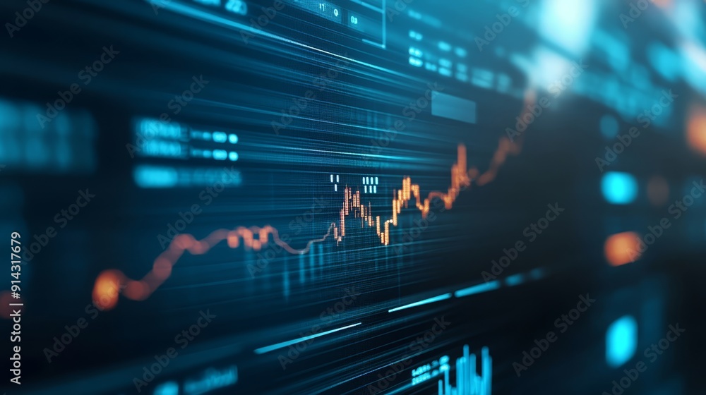 Financial Stock Market Data on Screen Financial Stock Market Data on Screen