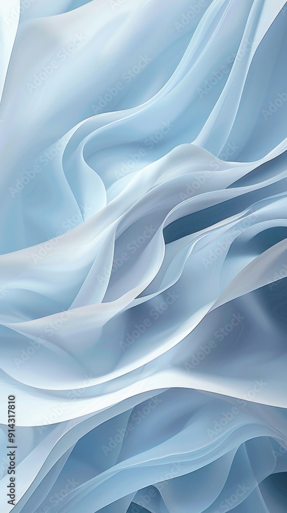 Obraz premium A blue and white fabric with a wave-like pattern