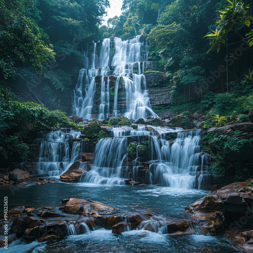 waterfall in Kanchanaburi country