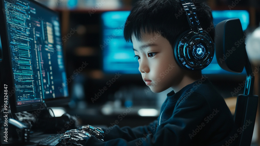 Boy debugging with AI tools Generative AI is making its way into the programming world through AI code assistants Boy debugging with AI tools Generative AI is making its way into the programming world through AI code assistants