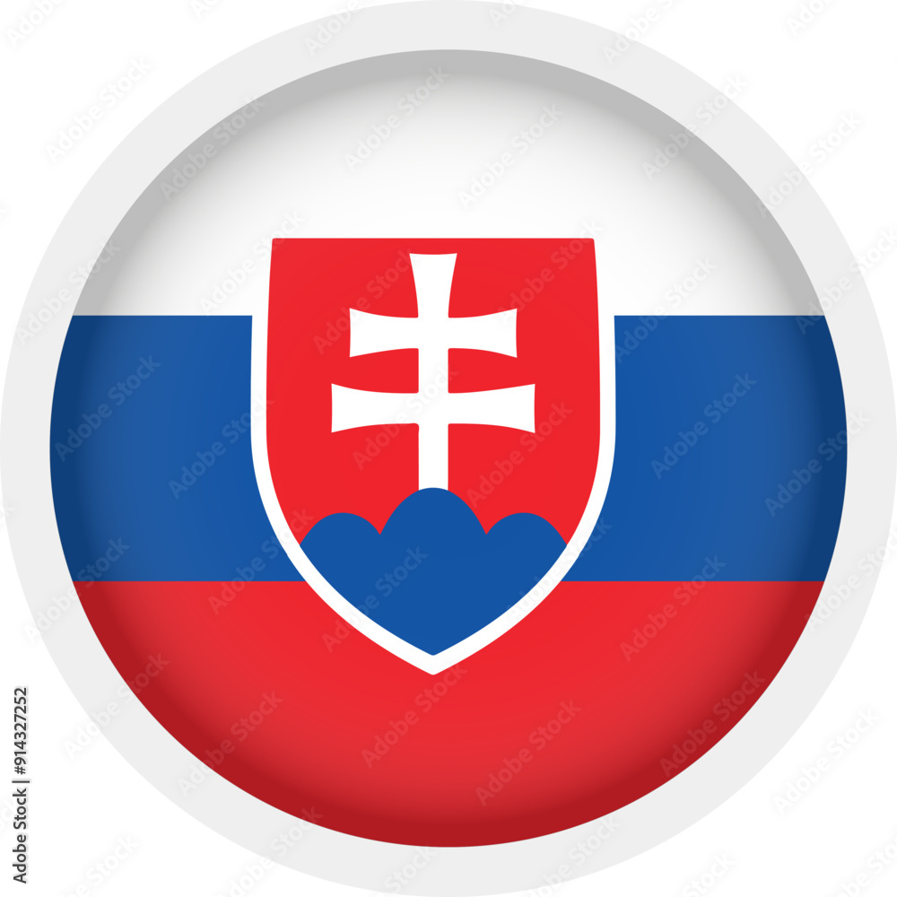Fototapeta premium Flag of Slovakia Icon