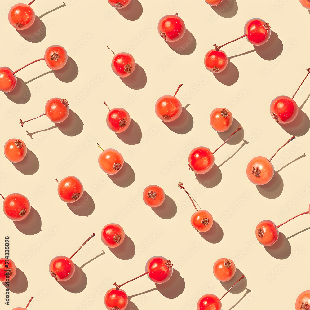A close up of many cherries on a white background A close up of many cherries on a white background