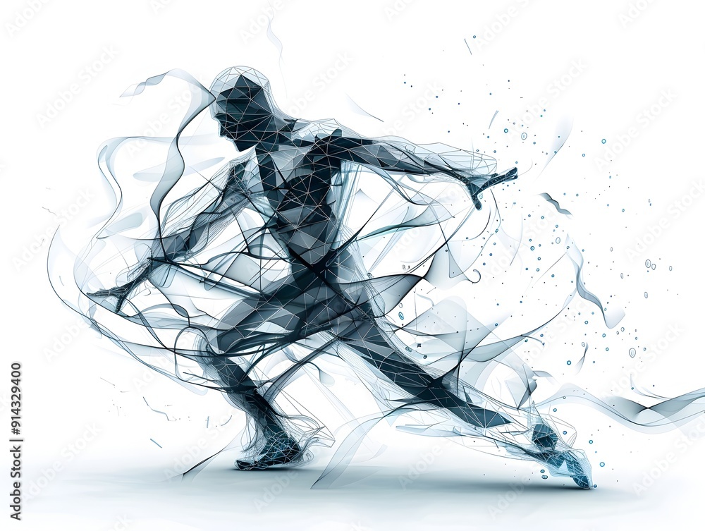 Abstract Human Figure in Motion. Abstract Human Figure in Motion.
