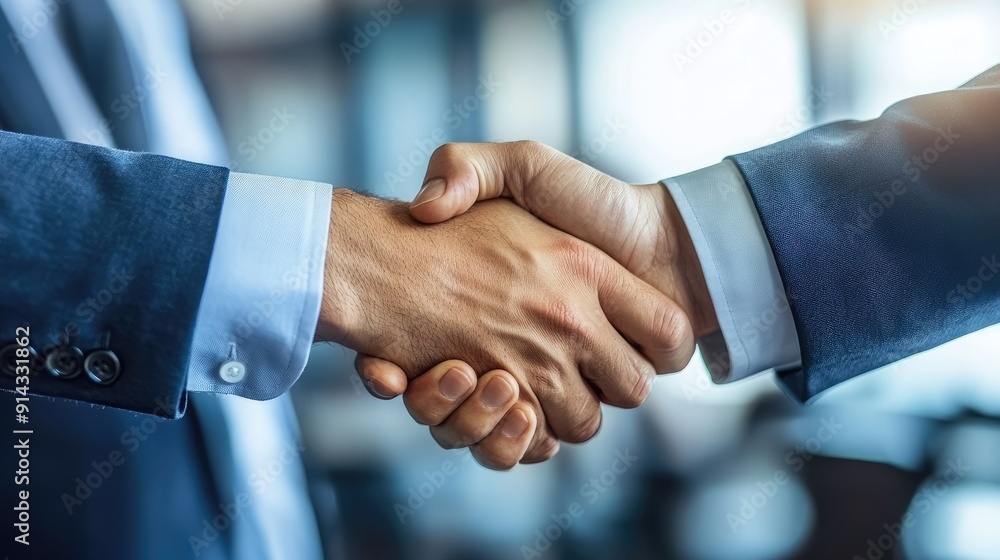 Two Men Shaking Hands in a Business Deal Two Men Shaking Hands in a Business Deal
