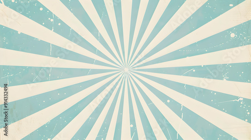 A blue and white striped background with a large white circle in the middle