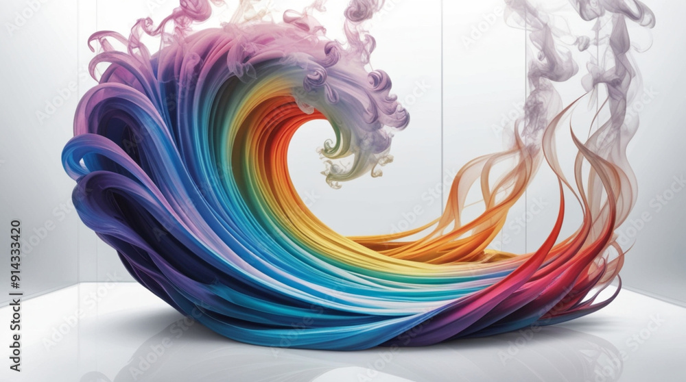 swirling tendrils of rainbow smoke swirling tendrils of rainbow smoke