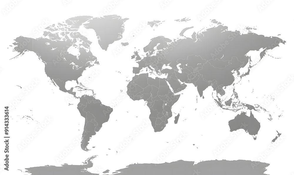 Obraz premium Illustration of a Colored map of world design