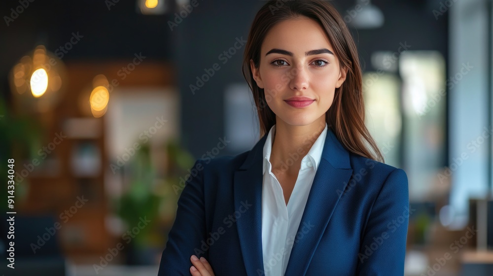 Portrait of a Confident Woman in a Blue Suit Portrait of a Confident Woman in a Blue Suit