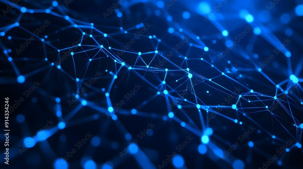 Futuristic blue digital network and data connection background, representing technology and communication innovation. Futuristic blue digital network and data connection background, representing technology and communication innovation.
