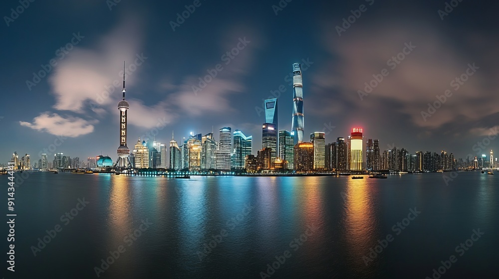 Shanghai beautiful skyline at night Shanghai beautiful skyline at night