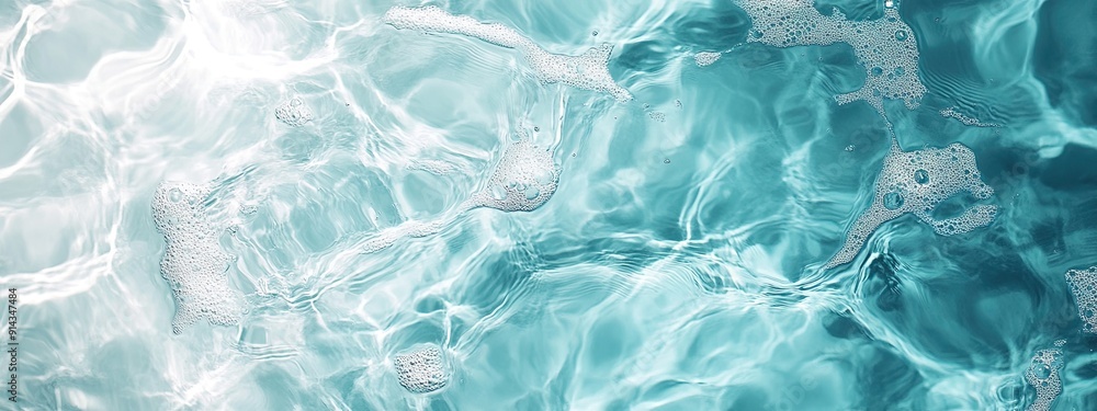light teal blue clear water surface banner background, product advertisement banner concept light teal blue clear water surface banner background, product advertisement banner concept