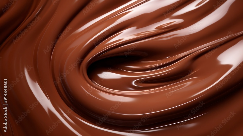 Melted chocolate background close up Melted chocolate background close up