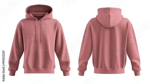 Wallpaper Mural Pink hoodie with a front pocket and hood strings, perfect for showcasing your clothing designs or creating lifestyle visuals Torontodigital.ca