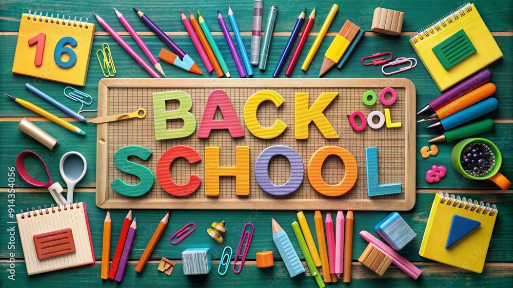 Back To School Typography and Welcome Back To School Text Illustration Back To School Typography and Welcome Back To School Text Illustration