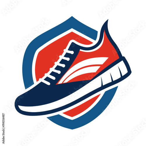 Logo de zapatos deportivos vector