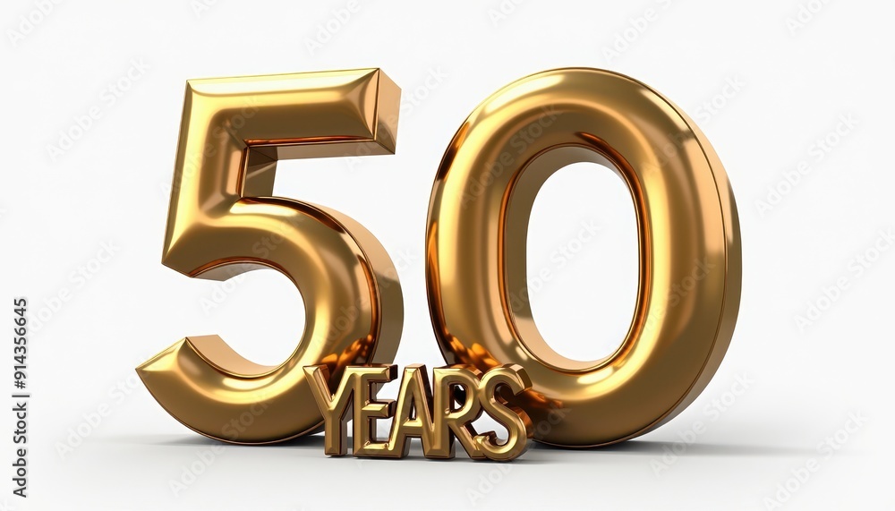 50 fifty years anniversary 3D text typography illustration. Celebration, party, ceremony concept graphic element. 50 fifty years anniversary 3D text typography illustration. Celebration, party, ceremony concept graphic element.
