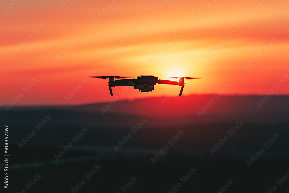 Flying helicopter with camera helping lost people in the mountains. Flying helicopter with camera helping lost people in the mountains.