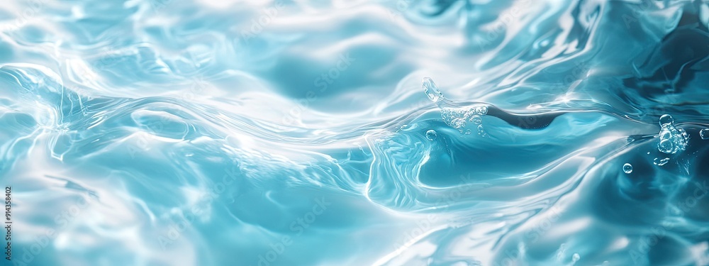 light teal blue clear water surface banner background, product advertisement banner concept light teal blue clear water surface banner background, product advertisement banner concept