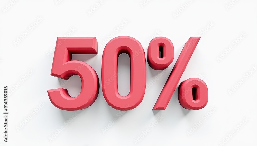 50 fifty percent off 3D text typography. Promotion, discount, offer concept banner design. 50 fifty percent off 3D text typography. Promotion, discount, offer concept banner design.