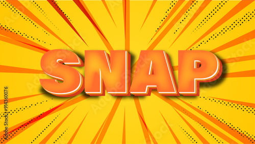 Snap editable text effect on orange background