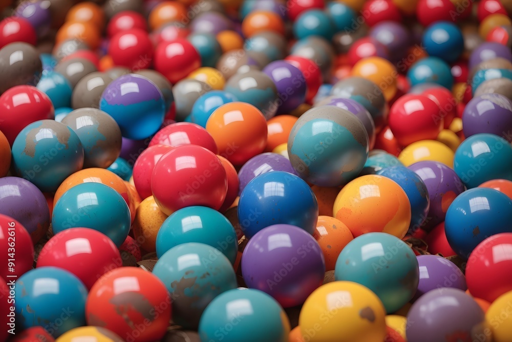 Colorful Balls spheres background - 3d rendering
Colorful Balls spheres background - 3d rendering
