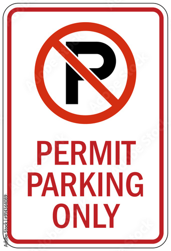Parking permit signs