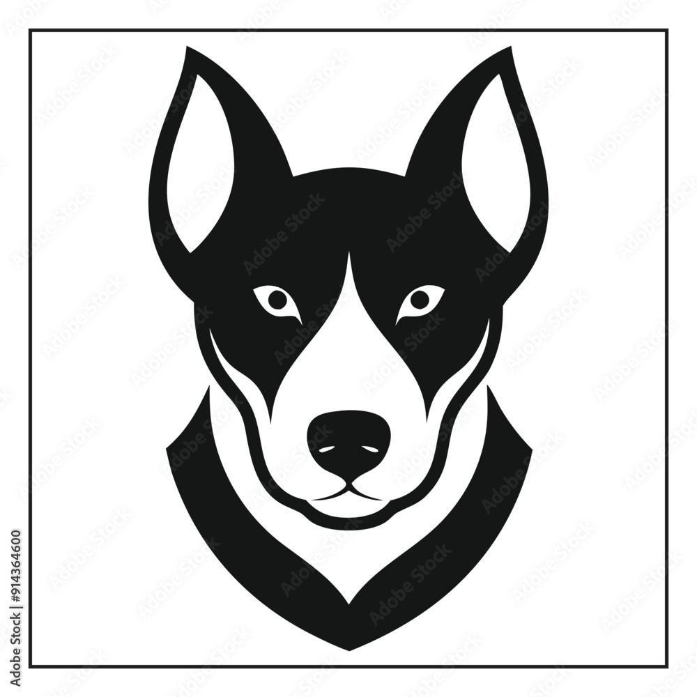 Dog head icon minimalist animal logo vector art illustration Dog head icon minimalist animal logo vector art illustration