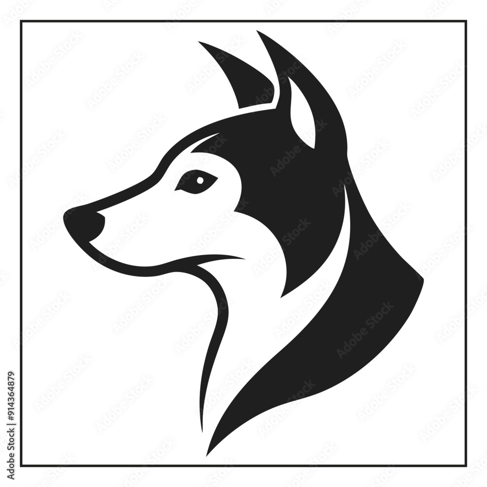Dog head icon minimalist animal logo vector art illustration Dog head icon minimalist animal logo vector art illustration