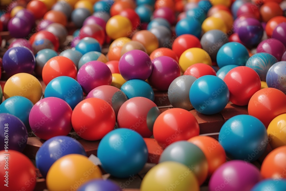 Obraz premium Colorful Balls spheres background - 3d rendering 