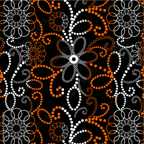 Black and white shaded chunri allover pattern digital print design.