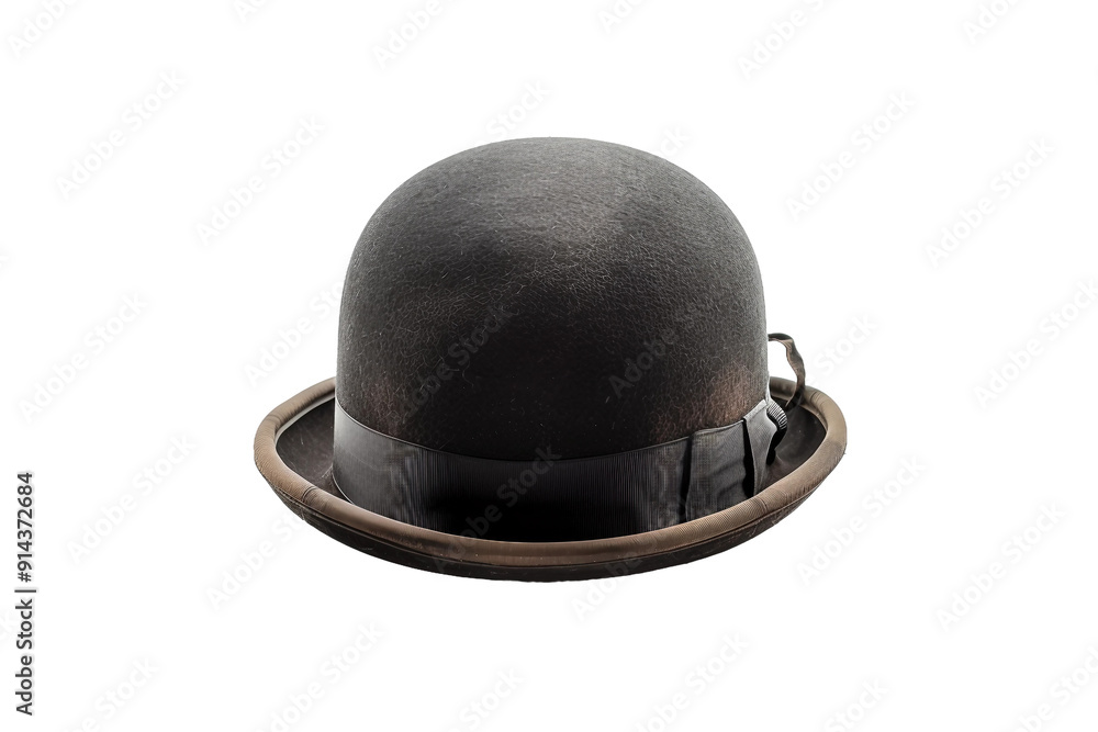 Fototapeta premium Modern Bowler Hat Isolated on Transparent Background