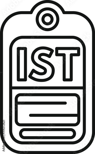 Military rank insignia showing first sergeant rank icon outline for web and mobile design