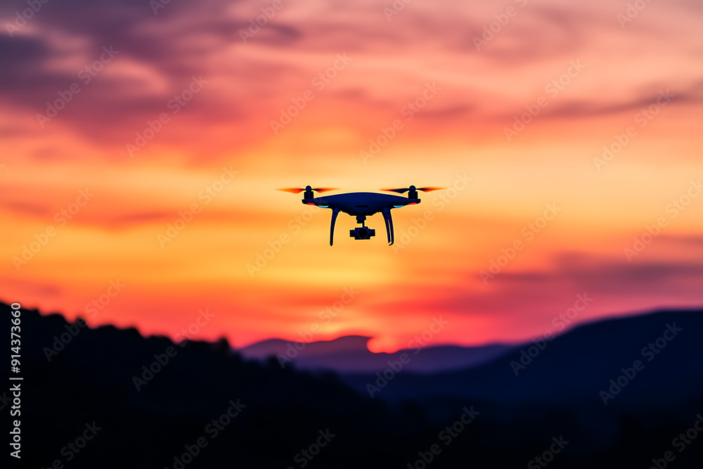 Flying helicopter with camera helping lost people in the mountains. Flying helicopter with camera helping lost people in the mountains.