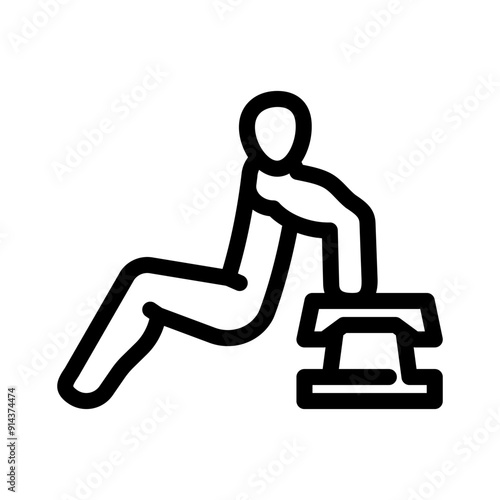 lunges fitness exercise leg line icon vector. lunges fitness exercise leg sign. isolated contour symbol black illustration