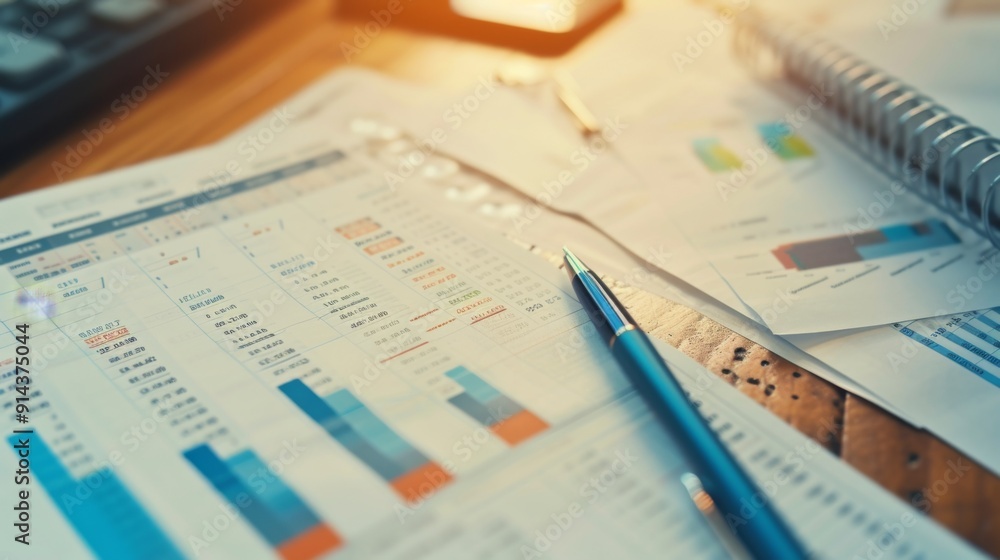 Calendar page overlaid on a financial graph Calendar page overlaid on a financial graph