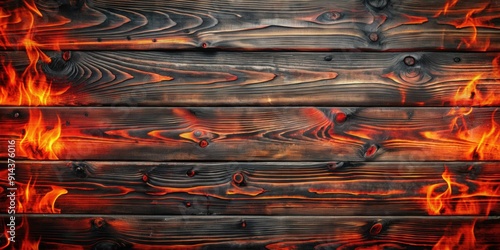Burnt wooden planks with fiery red accents , fire, charred, damaged, texture, background, wood, abstract, heat, flame, smoldering