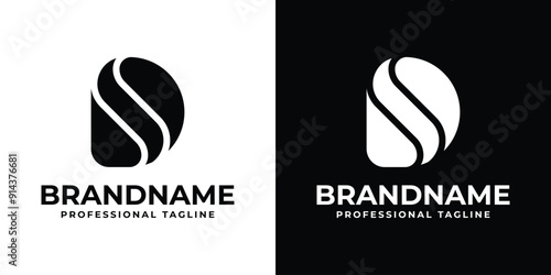 Letters SD Monogram Logo, suitable for any business with SD or DS initials