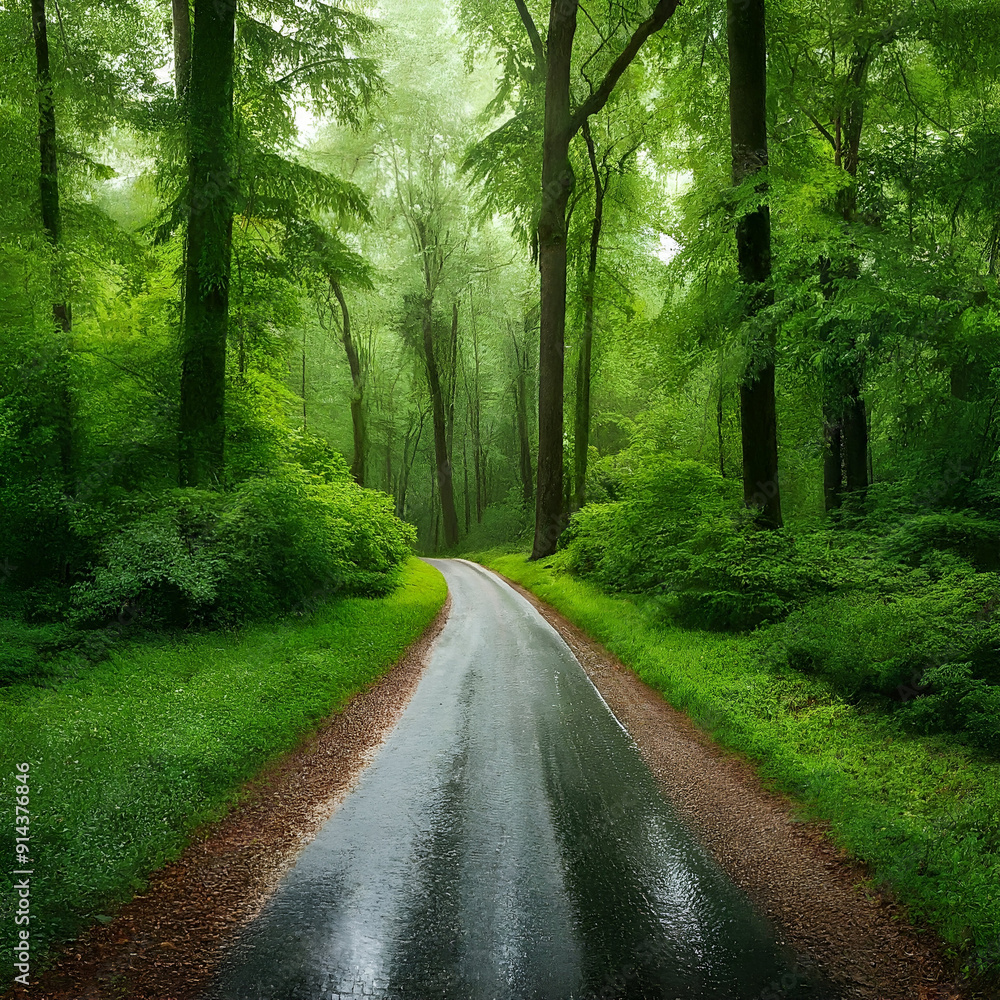 Fototapeta premium road in the forest