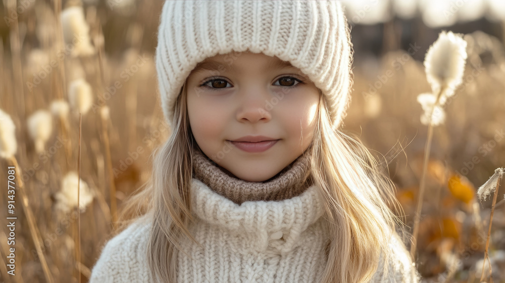 White knitted hat for kids, perfect for spring and fall White knitted hat for kids, perfect for spring and fall