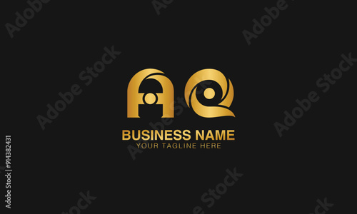 AQ A Q initial logo | initial based abstract modern minimal creative logo, vector template image. luxury logotype logo, real estate homie logo. typography logo. initials logo