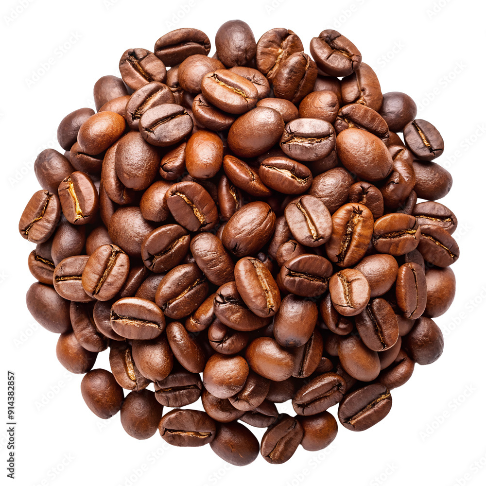 Fototapeta premium Arabica coffee beans, Transparent background