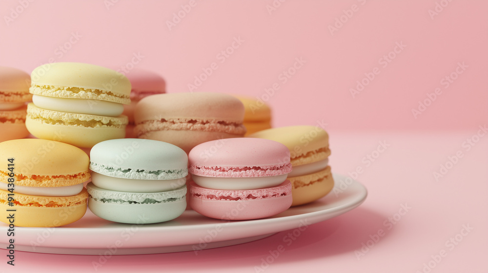 colorful macaroons on a wooden table colorful macaroons on a wooden table