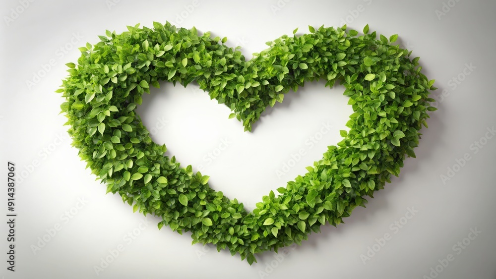 Heart shape made of green leaves background, love, nature, eco-friendly, environment, romantic, foliage, greenery Heart shape made of green leaves background, love, nature, eco-friendly, environment, romantic, foliage, greenery