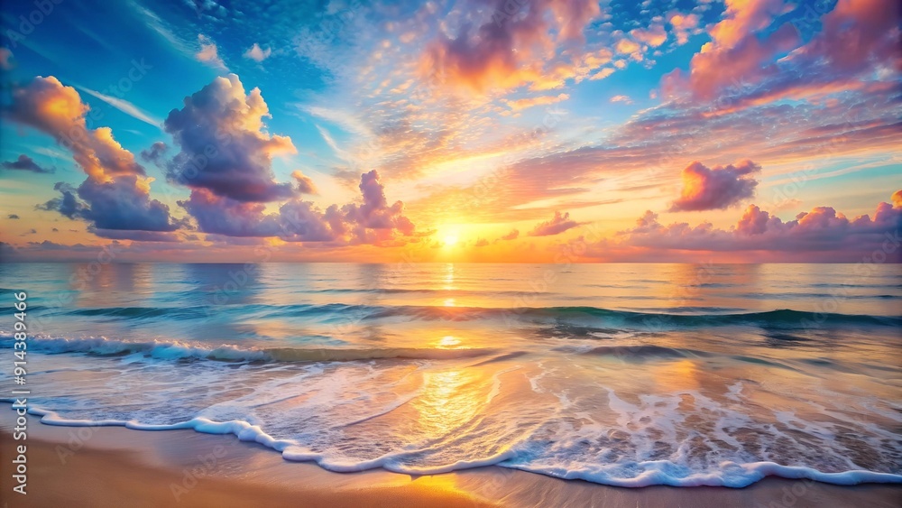 Fototapeta premium Whispers of Dawn - A Pastel Symphony of Light and Mist Generative AI