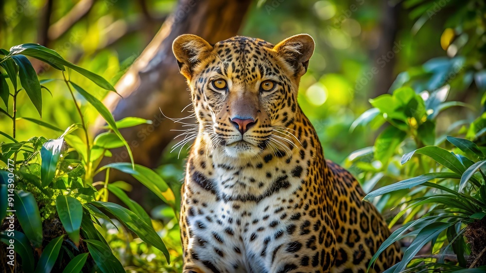 The Shadow of the Jungle: A Leopard's Hunt in Sri Lanka AI generated The Shadow of the Jungle: A Leopard's Hunt in Sri Lanka AI generated